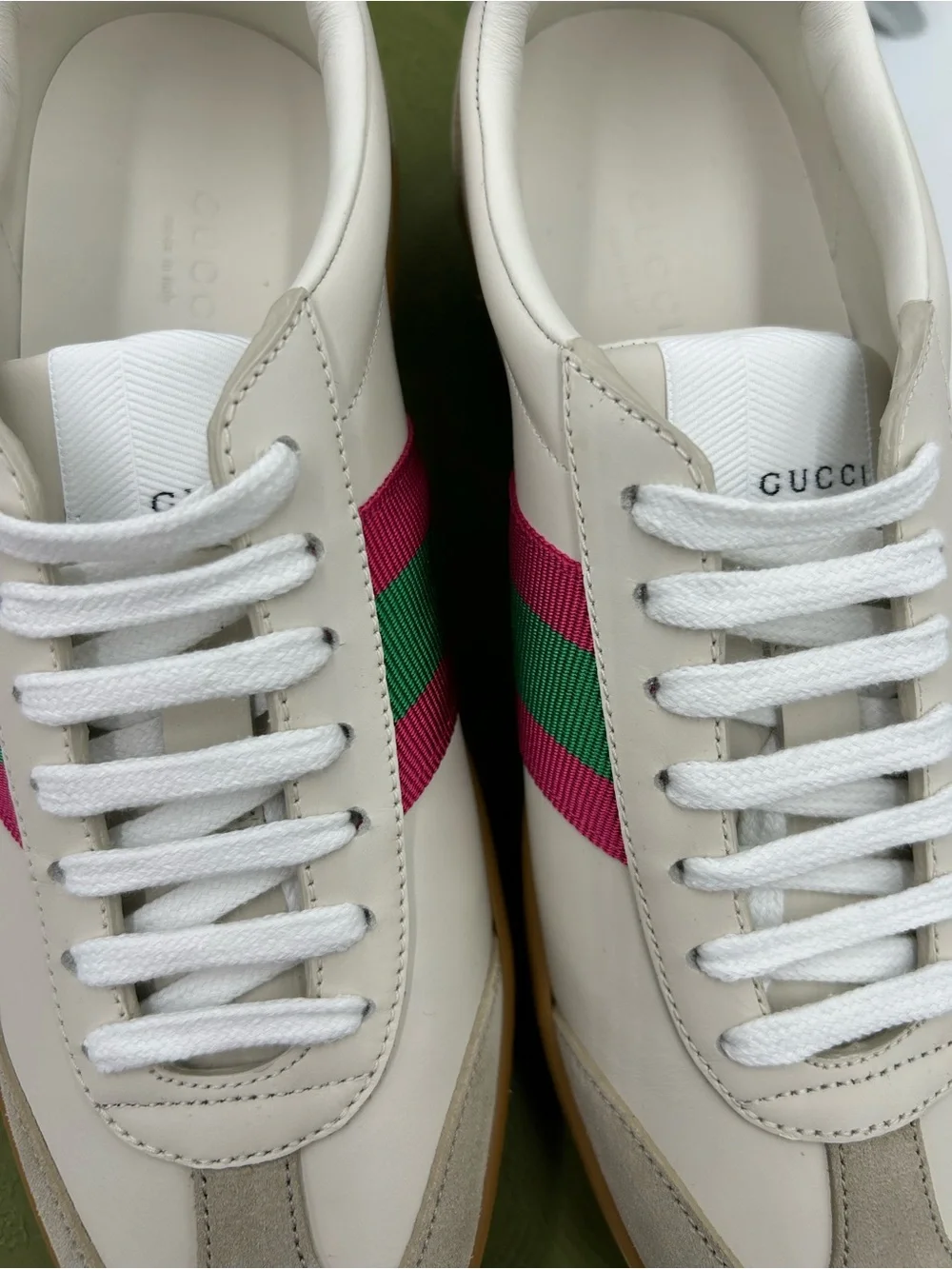 Gucci cream leather